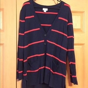 Old Navy Red and Blue Sweater